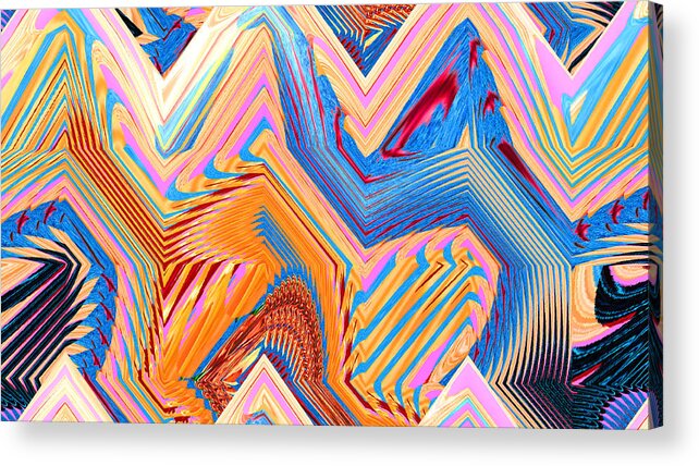 Abstract Art Acrylic Print featuring the digital art Abstract Maze by Ronald Mills