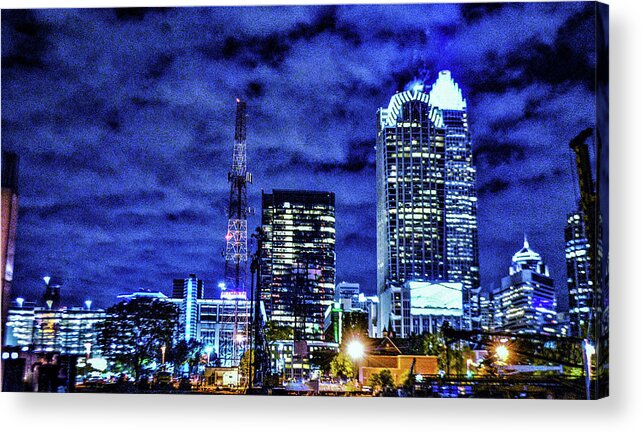 Skyline Acrylic Print featuring the photograph At Night by Addison Likins