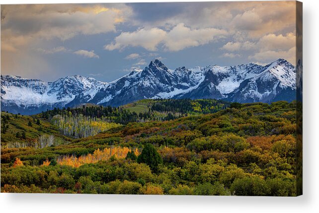 Mount Sneffels Acrylic Print featuring the photograph Autumn at the Dallas Divide by Kevin Schwalbe