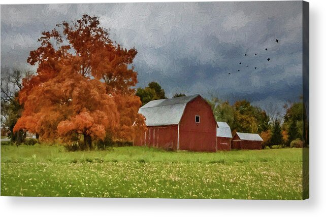 Farm Acrylic Print featuring the photograph Autumn At The Farm by Cathy Kovarik