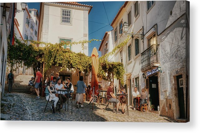 Tavern Acrylic Print featuring the photograph Autumn in Lisbon by Micah Offman