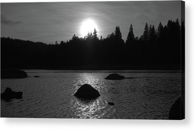 Winter Sun Acrylic Print featuring the photograph Black or White by Karine GADRE