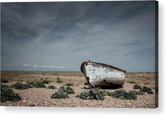 Dungeness Acrylic Print featuring the photograph Boat On A Beach by Rick Deacon