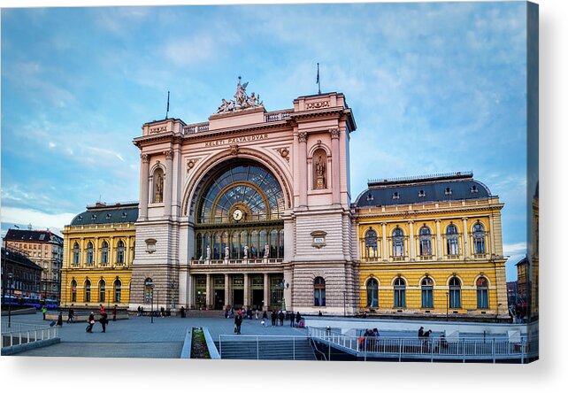 Resolution Acrylic Print featuring the photograph Budapest Keleti Train Station, Hungary by Rick Deacon