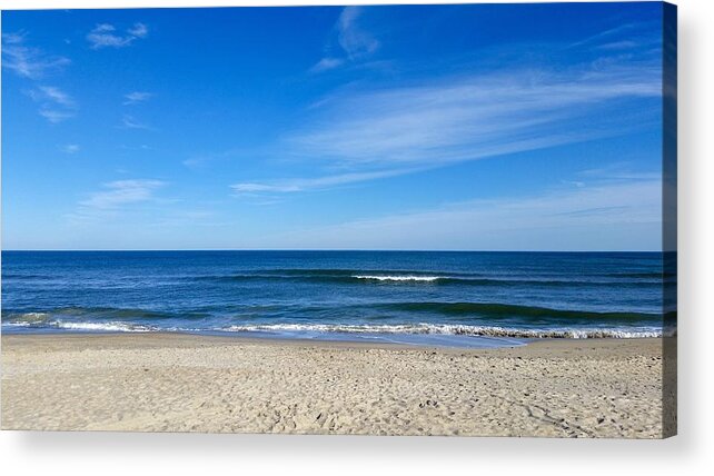 Kure Beach Acrylic Print featuring the photograph Calming Ocean View by Rick Nelson