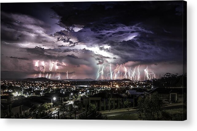 Lightning Acrylic Print featuring the photograph Casey Strike by Ari Rex