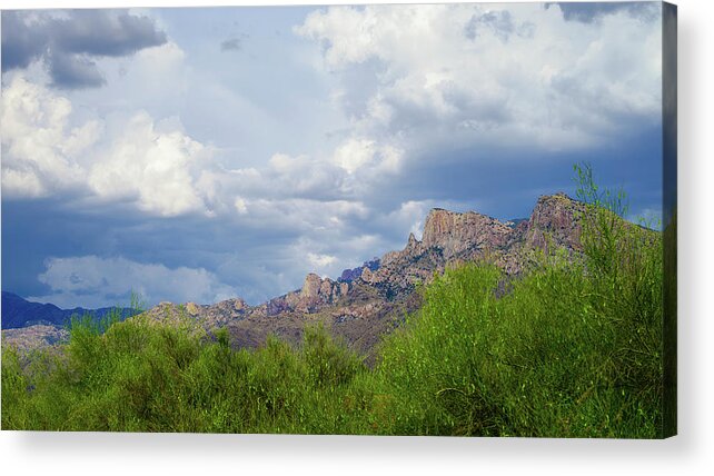 Arizona Acrylic Print featuring the photograph Catalina Monsoon 25108 by Mark Myhaver