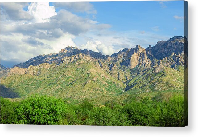 Arizona Acrylic Print featuring the photograph Catalina Mountains P24861-L by Mark Myhaver