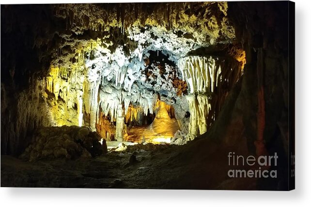 Caves Acrylic Print featuring the photograph Caving by Elena Pratt