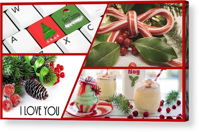 Love Acrylic Print featuring the photograph Christmas Sweets I Love You by Nancy Ayanna Wyatt