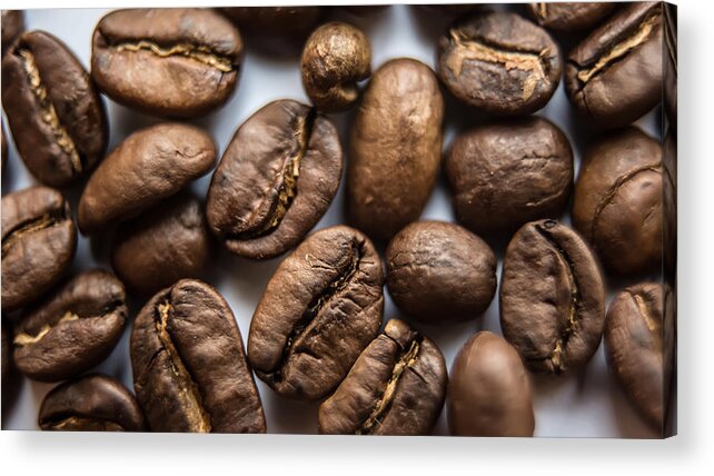 Breakfast Acrylic Print featuring the photograph Closeup Of Brown Coffee Background by Sarymsakov