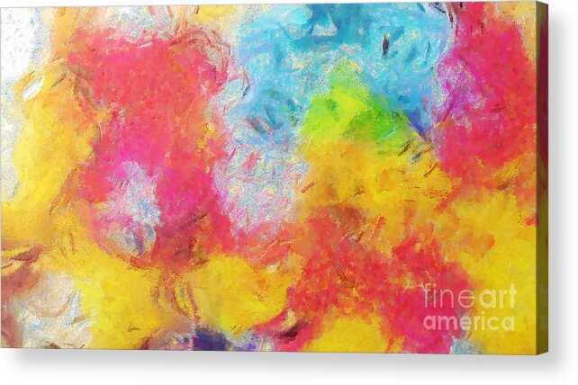 Complex Acrylic Print featuring the painting Colors over Colors 3 by Stefano Senise