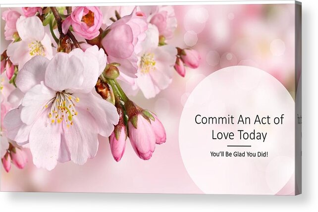Love Acrylic Print featuring the photograph Commit an Act of Love Today by Nancy Ayanna Wyatt
