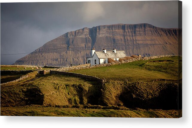 Ireland Acrylic Print featuring the photograph Cottage Under Ben Bulben, Sligo by Sublime Ireland