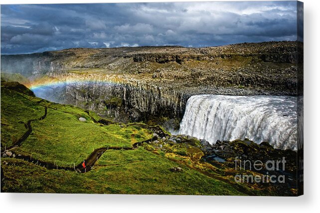 Dettifoss Acrylic Print featuring the photograph Detti-Bow by Neil Shapiro