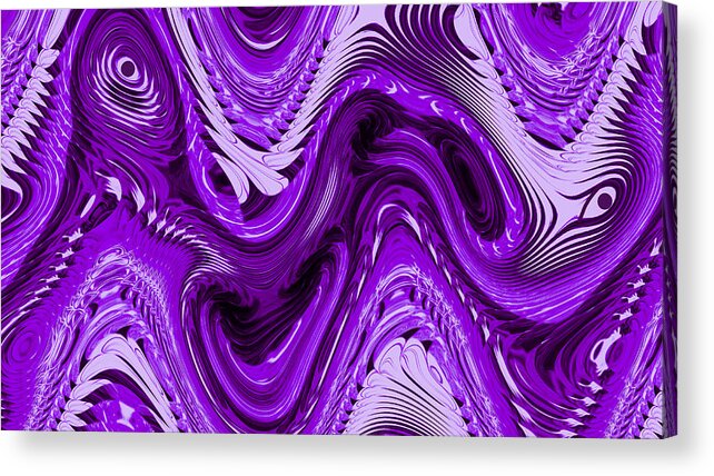Abstract Acrylic Print featuring the digital art Eyes and Ears Abstract by Ronald Mills