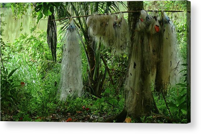 Fishing Net Acrylic Print featuring the photograph Fishing nets by Robert Bociaga