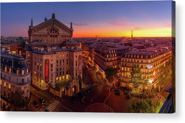 Blue Hour Acrylic Print featuring the photograph French Opera by Serge Ramelli