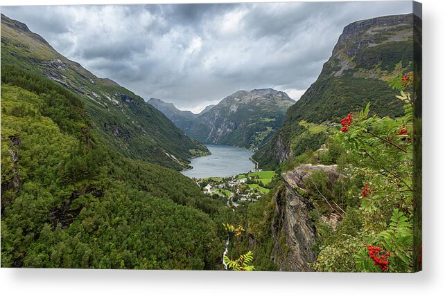 Landscape Acrylic Print featuring the photograph Geiranger, Norway by Andreas Levi