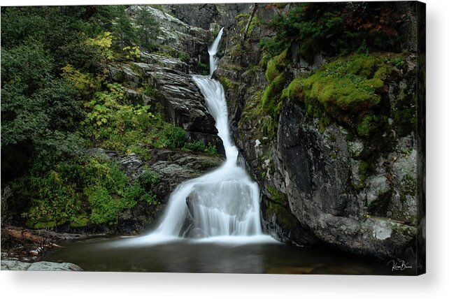 Glacier Acrylic Print featuring the photograph Glacier Aster Falls Signed by Karen Kelm