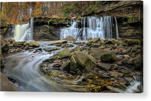 Midwest Waterfalls Acrylic Print featuring the photograph Great Falls of Tinkers Creek by Rod Best
