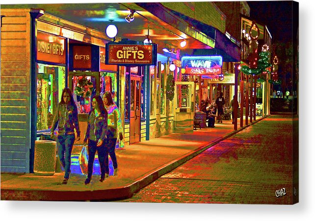 Holiday Acrylic Print featuring the digital art Holiday Shoppers by CHAZ Daugherty