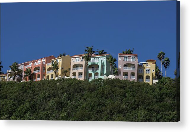 Homes Acrylic Print featuring the photograph Homes on the Hill by Roberta Byram