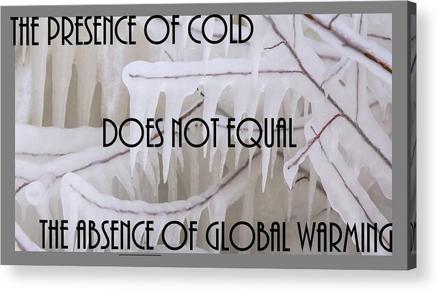 Freezing Rain Acrylic Print featuring the photograph Icicles and Global Warming by Nancy Ayanna Wyatt