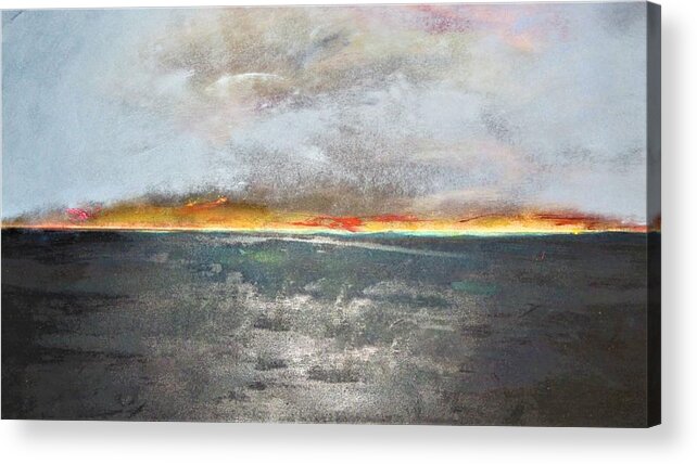 Seascape Acrylic Print featuring the painting Icy by Michael Baroff
