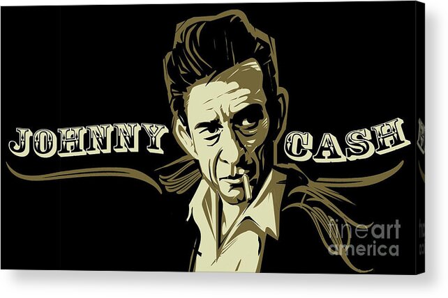 Johnny Acrylic Print featuring the photograph Johnny Cash by Action
