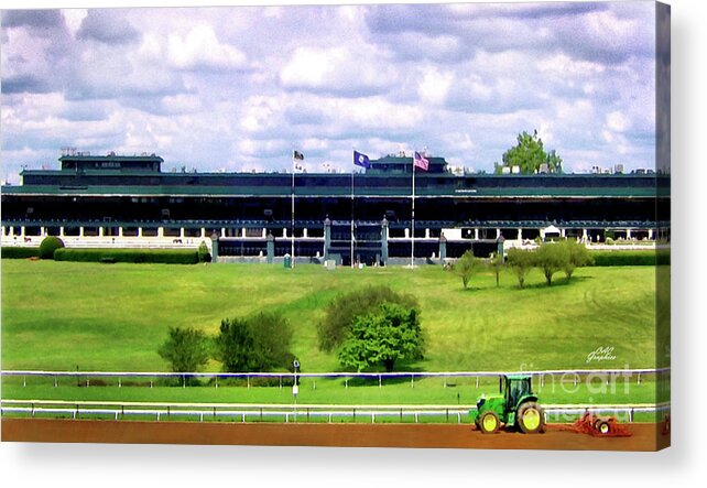 Keeneland Acrylic Print featuring the digital art Keeneland 4 by CAC Graphics