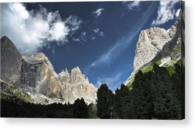 Mountains Acrylic Print featuring the photograph La roccia e il cielo by Raffaele Corte