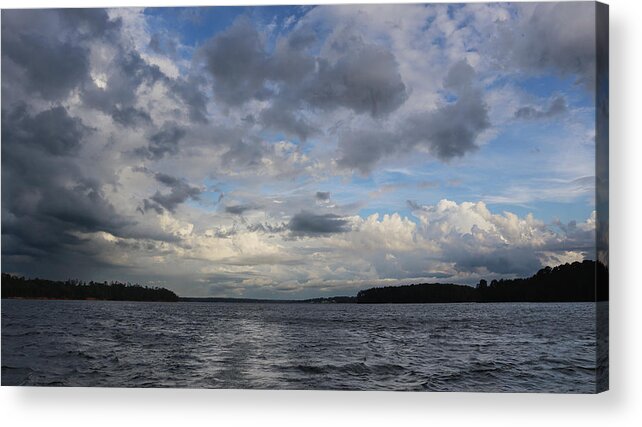 Lake Acrylic Print featuring the photograph Lake Sinclair Overdrive Cloudiness by Ed Williams