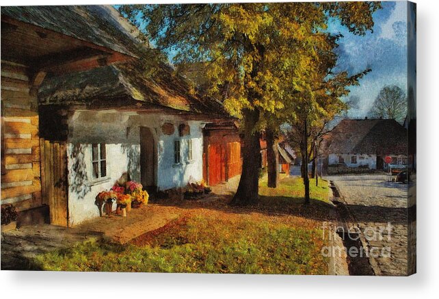 Lanckorona Acrylic Print featuring the digital art Lanckorona, Poland by Jerzy Czyz