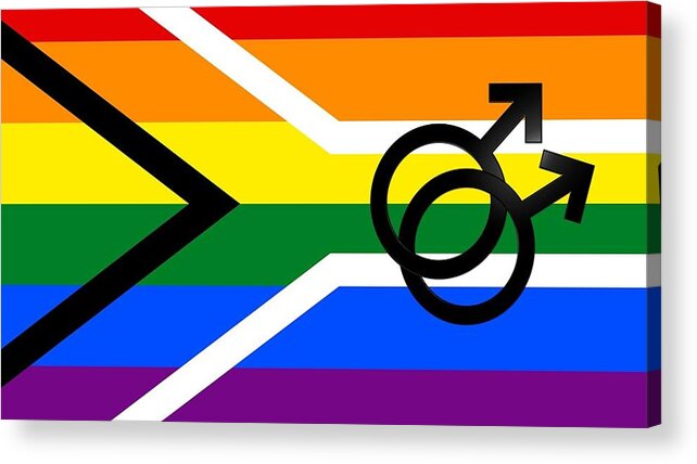 Lgbtq Acrylic Print featuring the mixed media LGBTQ Symbols by Nancy Ayanna Wyatt