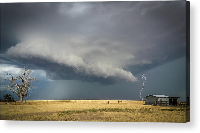 Lightning Acrylic Print featuring the photograph Light Skies by Laura Hedien