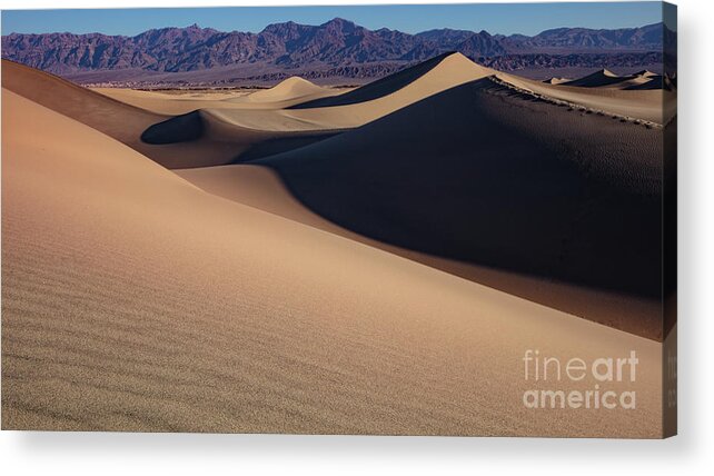 Mesquite Dunes Death Valley Acrylic Print featuring the photograph Mesquite Dunes Death Valley by Dustin K Ryan