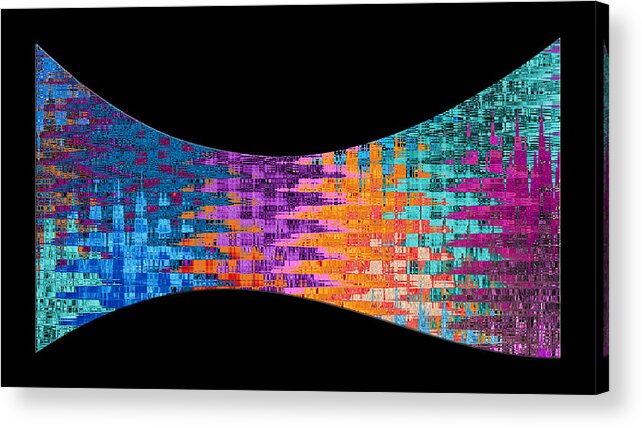 Abstract Acrylic Print featuring the digital art Mod 60's - Bow Tie? by Ronald Mills