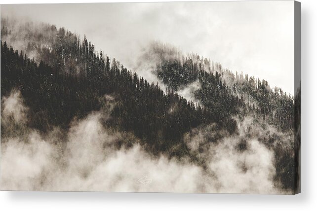  Acrylic Print featuring the photograph Moody Montana Mountains by William Boggs