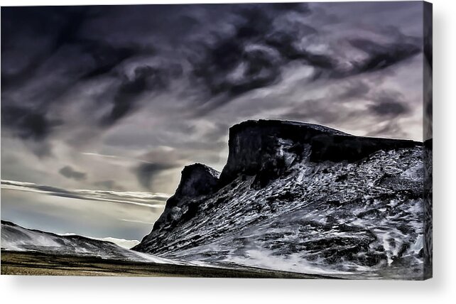 Iceland Acrylic Print featuring the photograph Mysterious dusk by Christopher Maxum