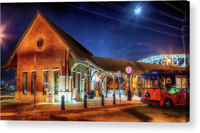 Train Depot Acrylic Print featuring the photograph Nashville Riverfront Station by Susan Rissi Tregoning