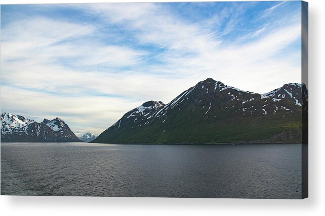 Norway Acrylic Print featuring the photograph Norwegian Fjord North of the Artic Circle by Matthew DeGrushe