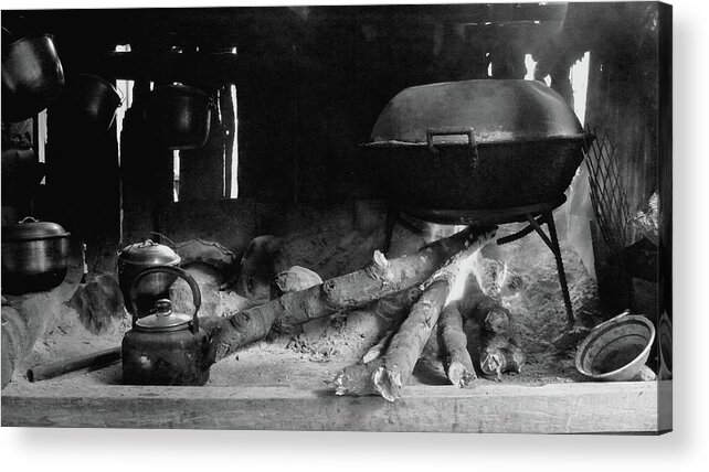 Stove Acrylic Print featuring the photograph Old-fashioned stove 1 by Robert Bociaga
