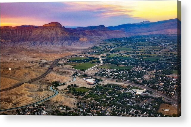 Grand Junction Acrylic Print featuring the photograph On Approach to Grand Junction, Colorado by John A Rodriguez