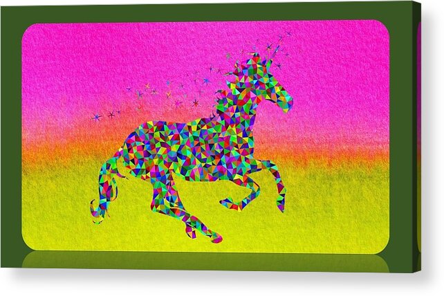Horse Acrylic Print featuring the digital art Pixelated Horse by Nancy Ayanna Wyatt