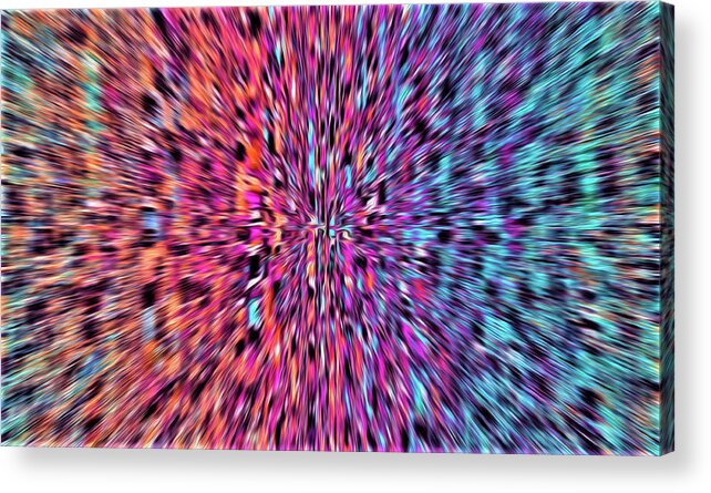 Abstract Acrylic Print featuring the digital art Psychedelic - Trippy Optical Illusion by Ronald Mills