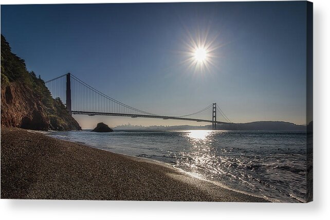 Golden Gate Bridge Acrylic Print featuring the photograph Radiant by Gary Geddes