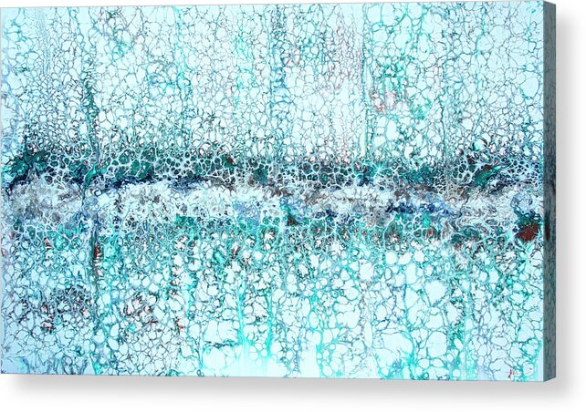 Blue Acrylic Print featuring the painting Road Less Traveled by Katrina Nixon