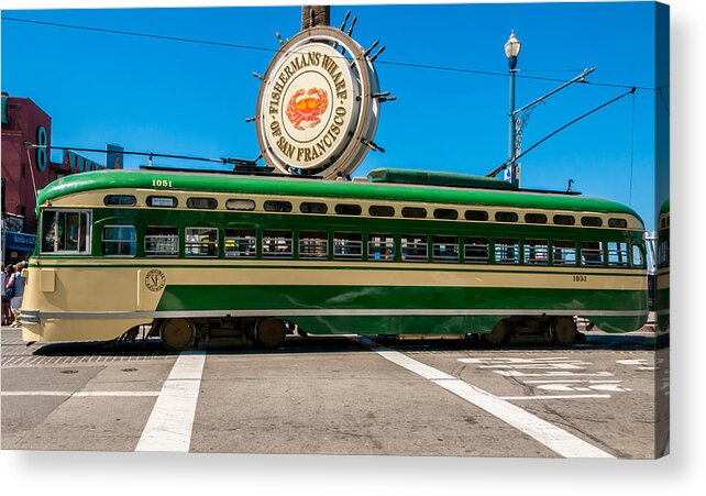 1051 Acrylic Print featuring the photograph San Francisco Streetcar 1051 by Anthony Sacco