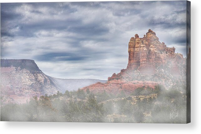 Landscape Acrylic Print featuring the photograph Castle in the Mist by Peter Cutler
